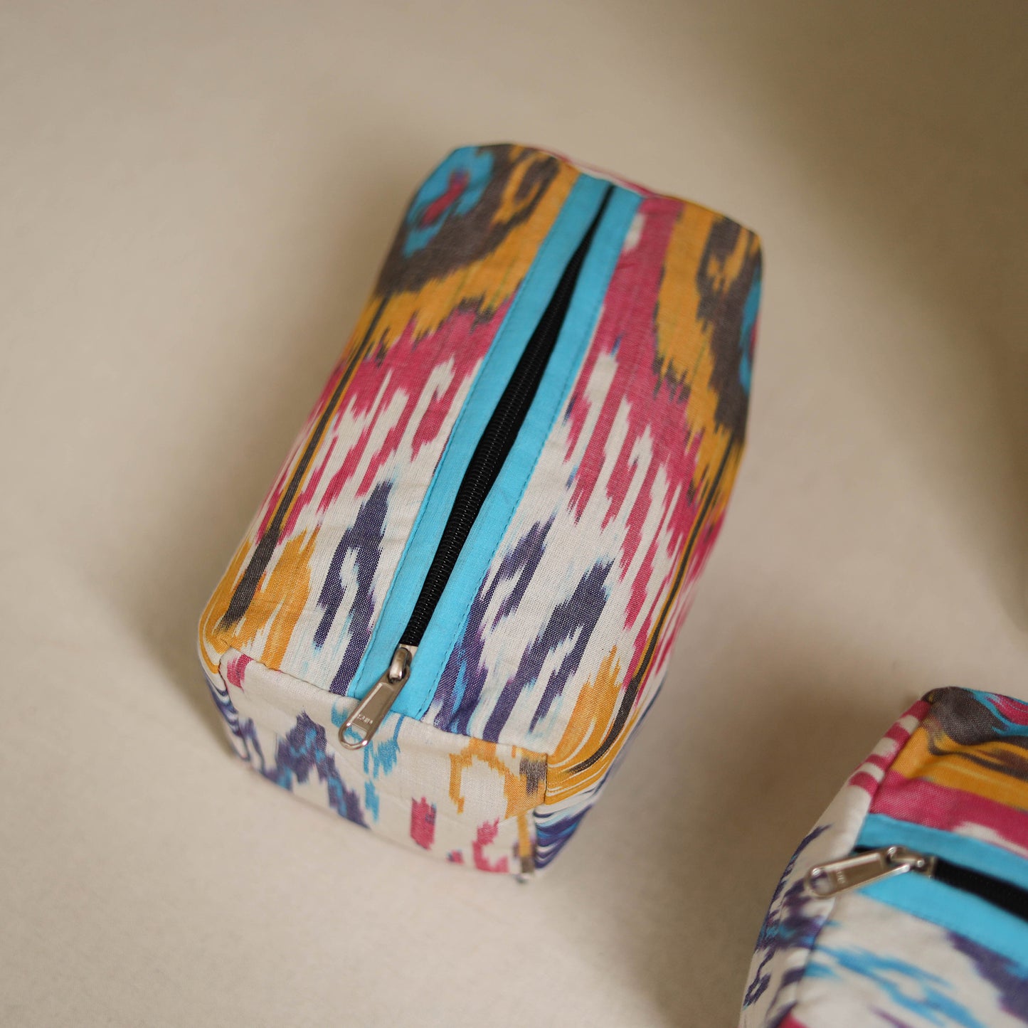Handcrafted Fabric Toiletry Bags (Set of 3) 07