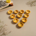 Decorative handpainted clay diya (set of 10) 39