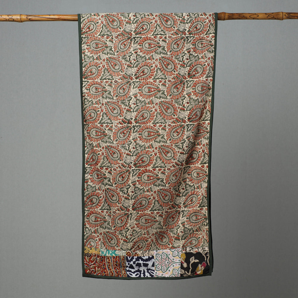 Multicolor - Kalamkari Block Printed Cotton Patchwork Stole 22