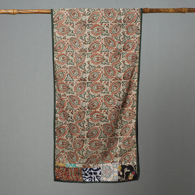Multicolor - kalamkari printed cotton patchwork stole 22