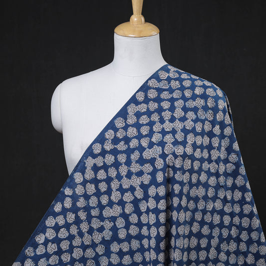 Blue - Bindaas Hand Block Printed Cotton Fabric