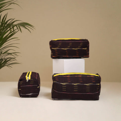 Handcrafted Fabric Toiletry Bags (Set of 3) 12