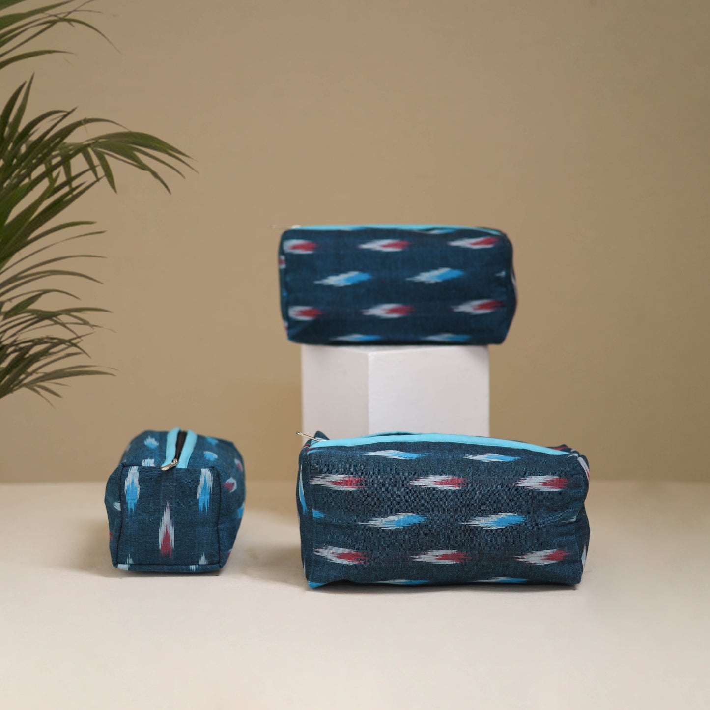 Handcrafted Fabric Toiletry Bags (Set of 3) 13
