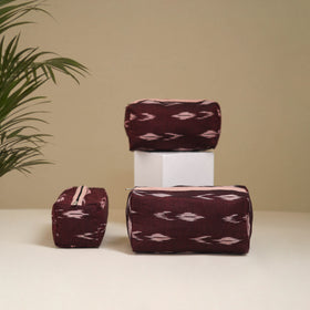 Handcrafted Fabric Toiletry Bags (Set of 3) 15