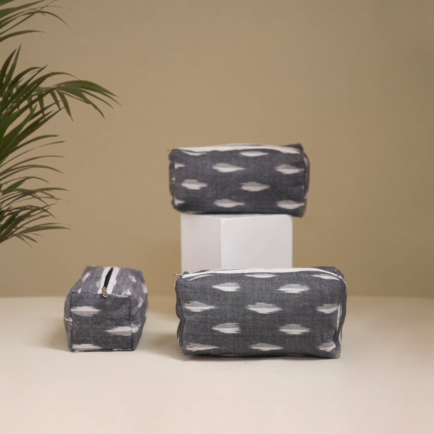 Handcrafted Fabric Toiletry Bags (Set of 3) 17