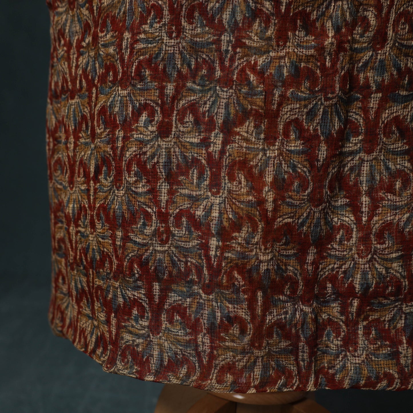 Pedana Kalamkari Block Print Kota Doria Cotton 2pc Unstitched Dress Material Kurta Set 32