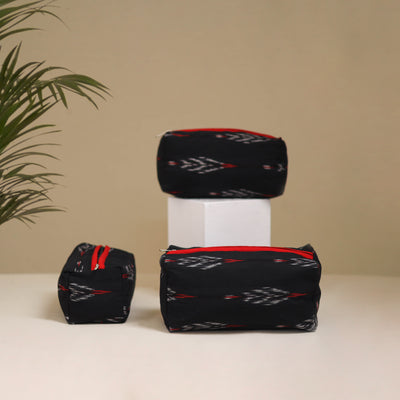Handcrafted Fabric Toiletry Bags (Set of 3) 19