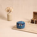 Handcrafted Bengal Kantha Work Round Utility Box 20