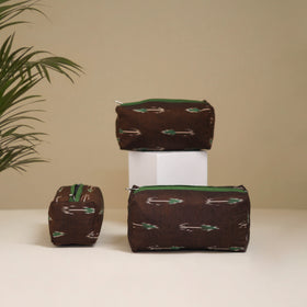 Handcrafted Fabric Toiletry Bags (Set of 3) 23