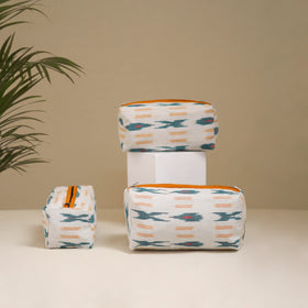 Handcrafted Fabric Toiletry Bags (Set of 3) 24