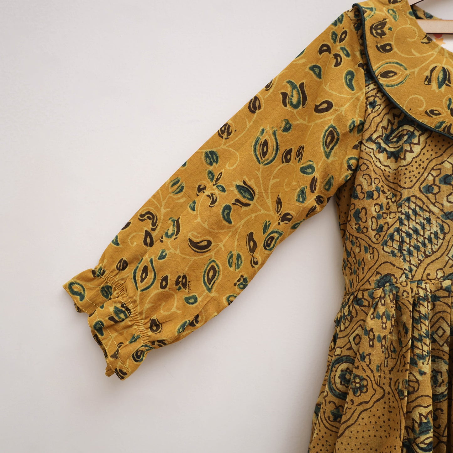 Pure Cotton Girls Frock Dress in Ajrakh Block Print (3-4 Years) 44