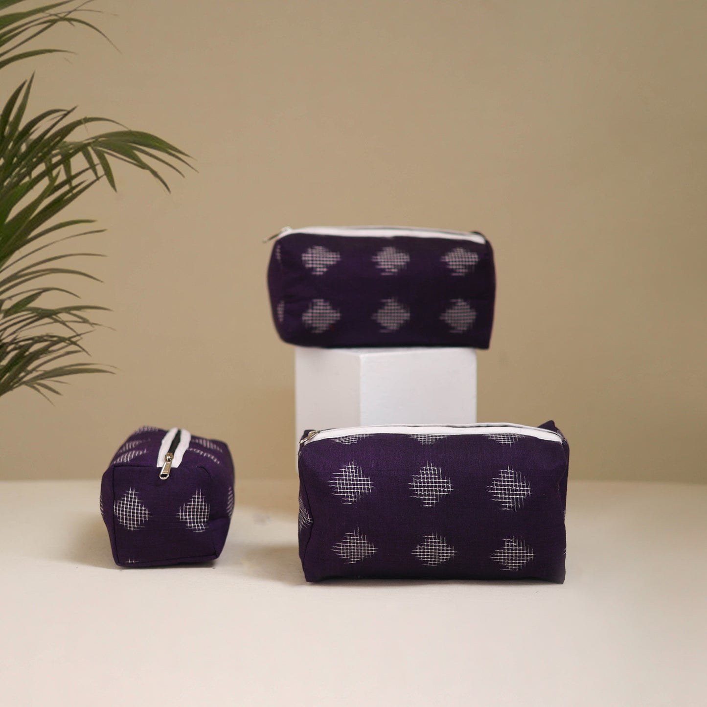 Handcrafted Fabric Toiletry Bags (Set of 3) 27