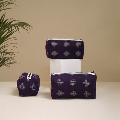 Handcrafted Fabric Toiletry Bags (Set of 3) 27