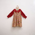 Pure Cotton Girls Frock Dress in Sanganeri Floral Print (3-4 Years) 02