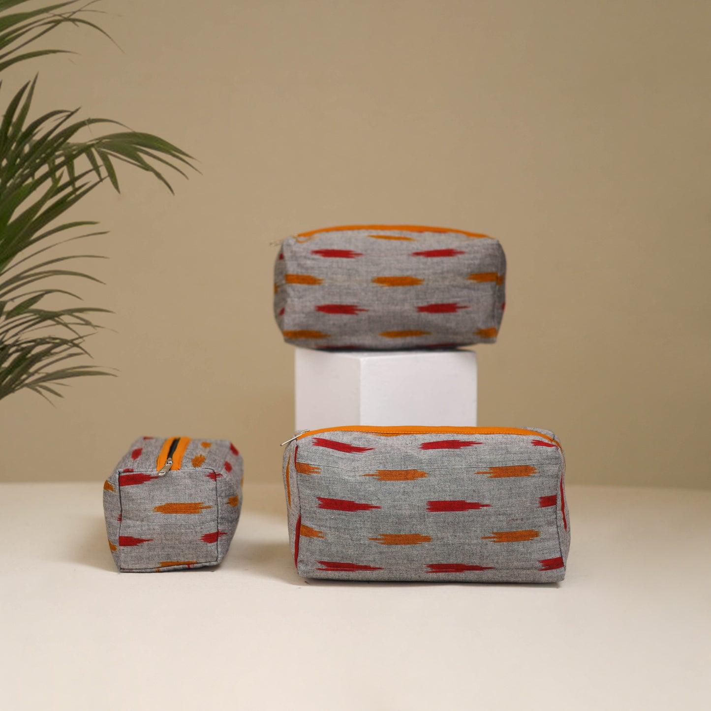 Handcrafted Fabric Toiletry Bags (Set of 3) 28