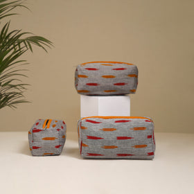 Handcrafted Fabric Toiletry Bags (Set of 3) 28