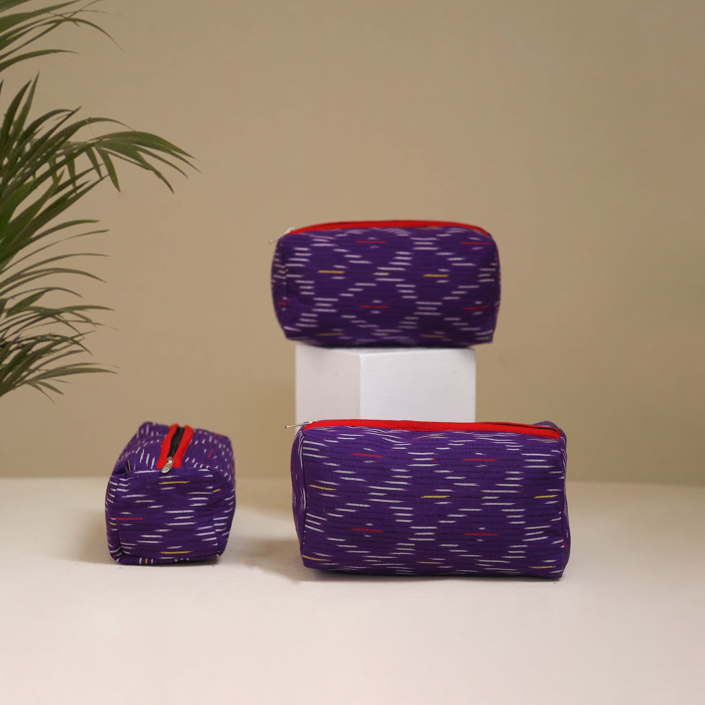 Handcrafted Fabric Toiletry Bags (Set of 3) 30