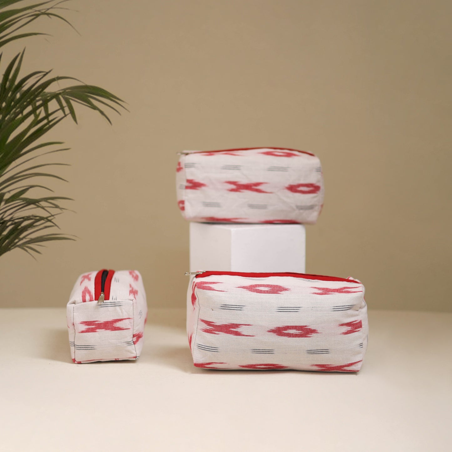 Handcrafted Fabric Toiletry Bags (Set of 3) 31