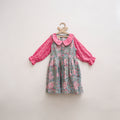 Pure Cotton Girls Frock Dress in Sanganeri Floral Print (3-4 Years) 05