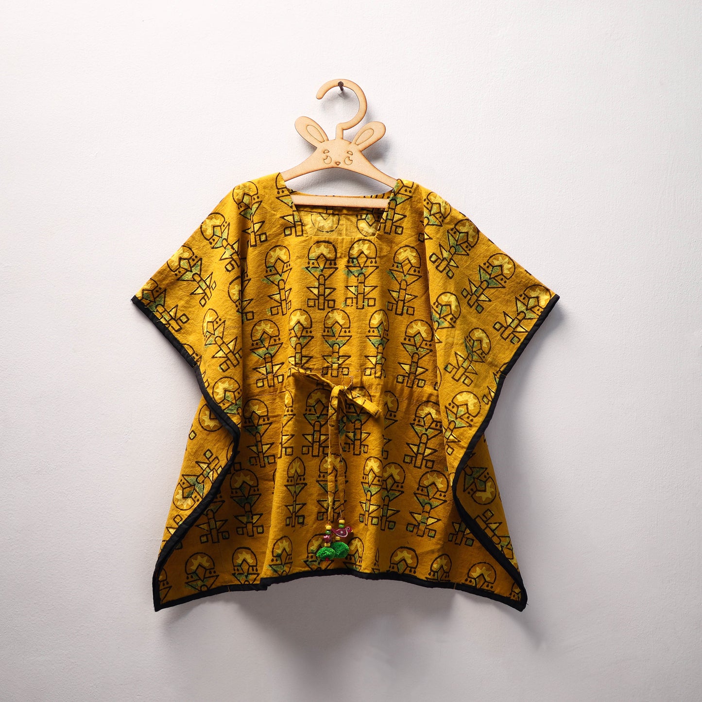 Yellow - cotton kids kaftan (3-4 years) 32 - handcrafted