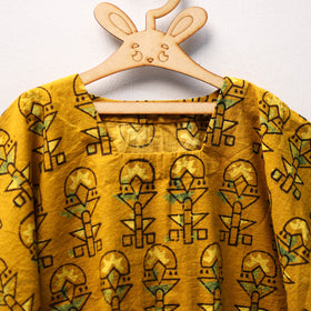 Yellow - cotton kids kaftan (3-4 years) 32 - handcrafted