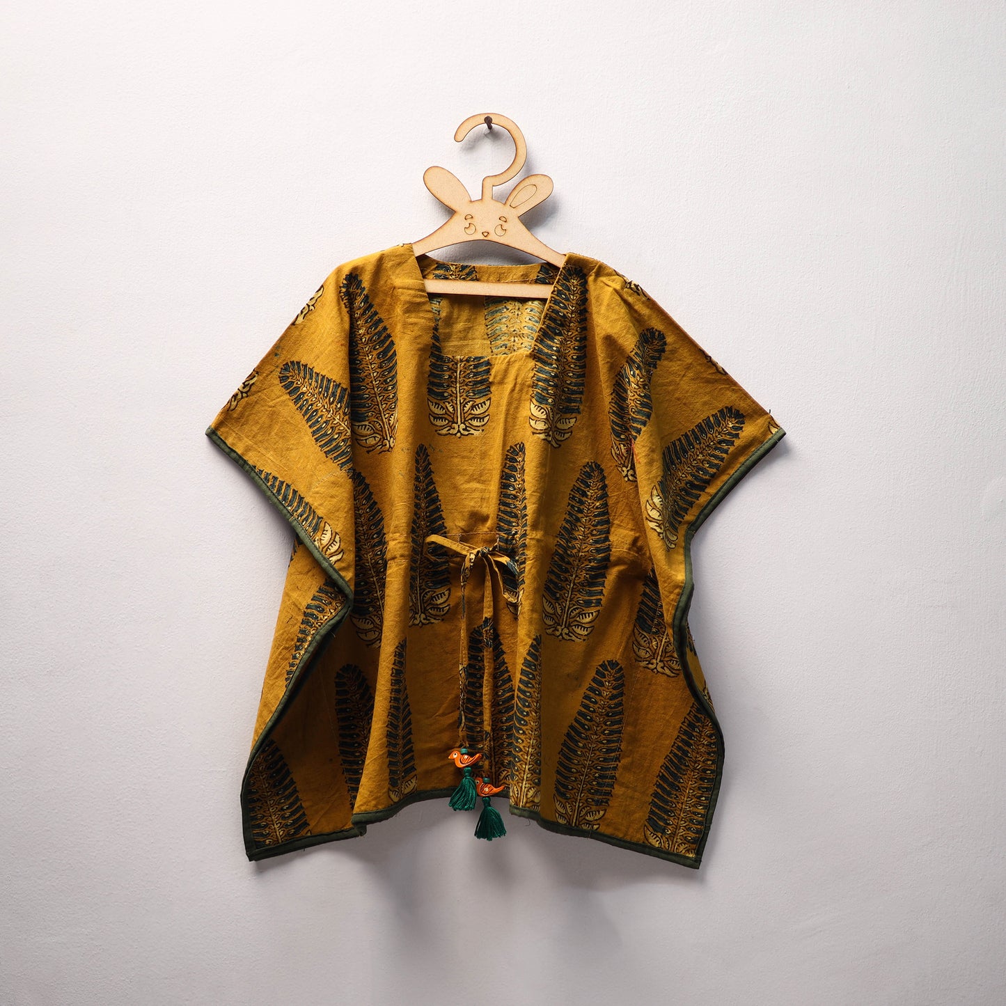 Yellow - cotton kids kaftan (3-4 years) 33 - handcrafted