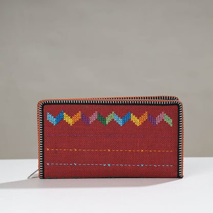 Tribal Hand Embroidered Jute Passport Cover