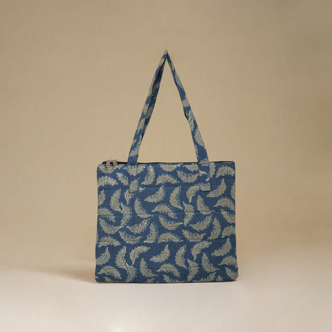 Blue - Handcrafted Quilted Handbag 04