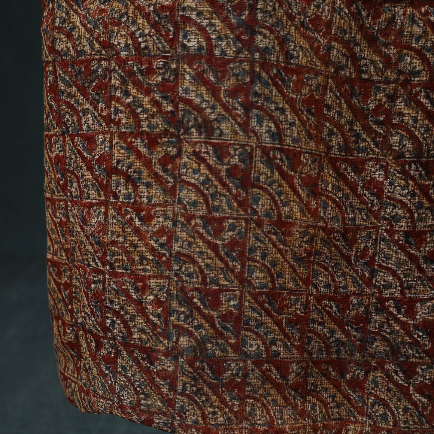 Pedana Kalamkari Block Print Kota Doria Cotton 2pc Unstitched Dress Material Kurta Set 42