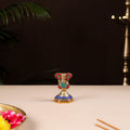 Tibetan Ganesha Stone Work White Metal Incense Stick Holder 32