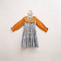 Pure Cotton Girls Frock Dress in Sanganeri Floral Print (3-4 Years) 09