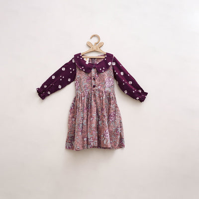 Pure Cotton Girls Frock Dress in Sanganeri Floral Print (3-4 Years) 13