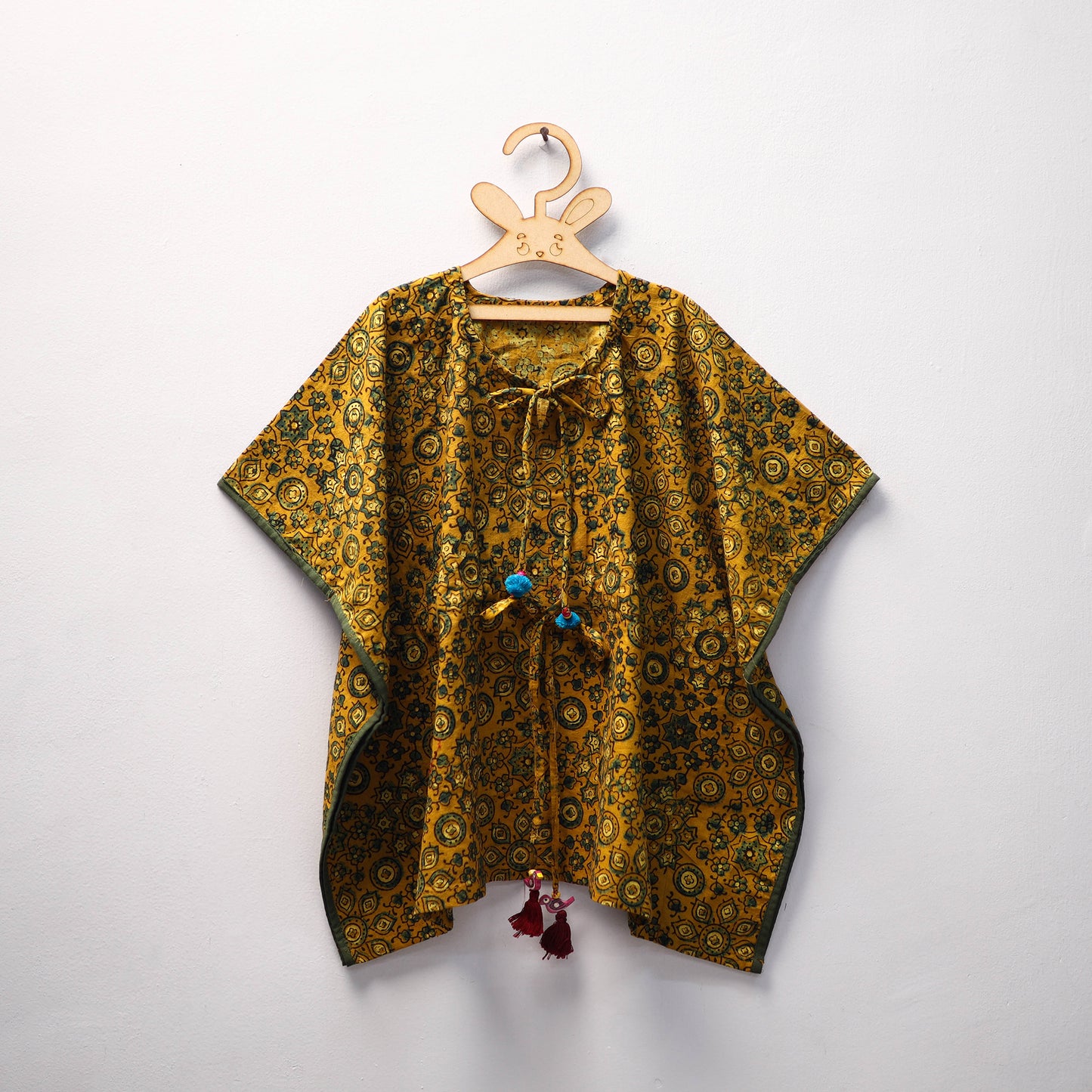 Yellow - cotton kids kaftan (3-4 years) 41 - handcrafted