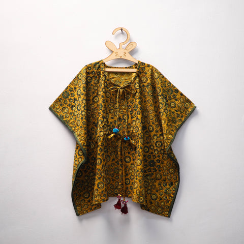 Yellow - cotton kids kaftan (3-4 years) 41 - handcrafted