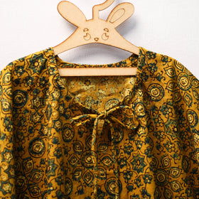 Yellow - cotton kids kaftan (3-4 years) 41 - handcrafted