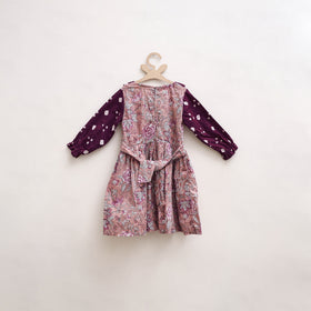 Pure Cotton Girls Frock Dress in Sanganeri Floral Print (3-4 Years) 13