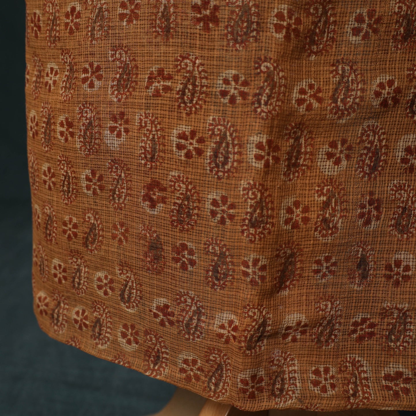 Pedana Kalamkari Block Print Kota Doria Cotton 2pc Unstitched Dress Material Kurta Set 47