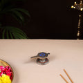 Tibetan lamp stone work white metal incense stick holder 37