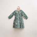 Pure Cotton Girls Frock Dress in Sanganeri Floral Print (3-4 Years) 16