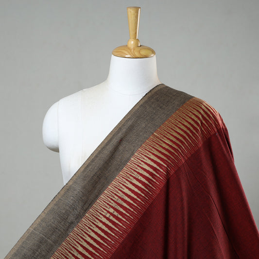 Red - Prewashed Dharwad Cotton Thread Border Fabric 22