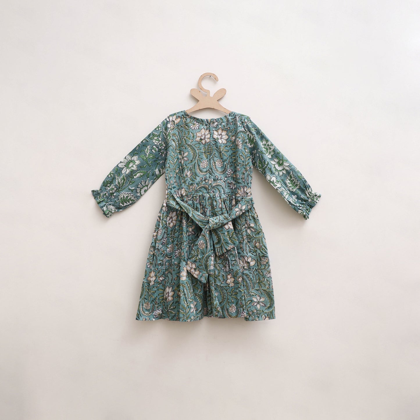 Pure Cotton Girls Frock Dress in Sanganeri Floral Print (3-4 Years) 16
