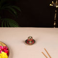 Tibetan stone work white metal incense stick holder 30