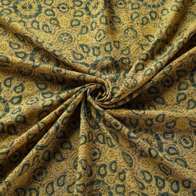 Yellow - pure wool handloom natural dyed fabric 12