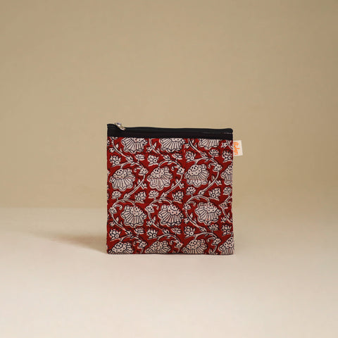 Red - Handmade Quilted Utility Pouch 01