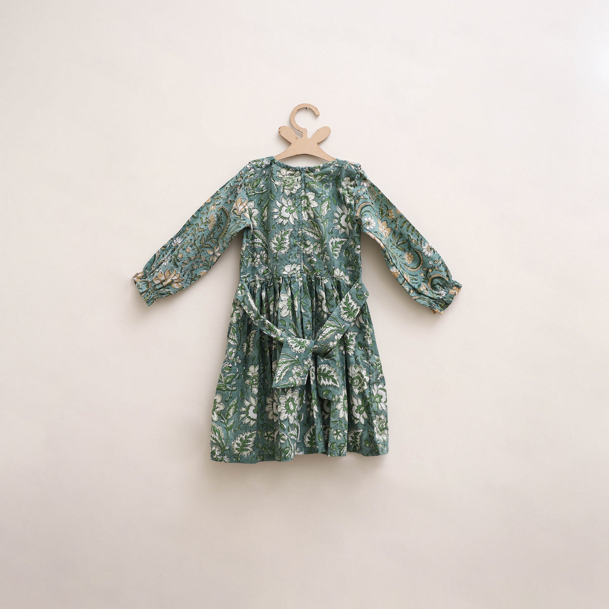 Pure Cotton Girls Frock Dress in Sanganeri Floral Print (3-4 Years) 17