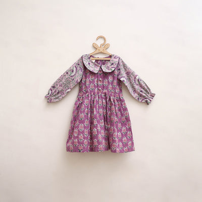 Pure Cotton Girls Frock Dress in Sanganeri Floral Print (3-4 Years) 18