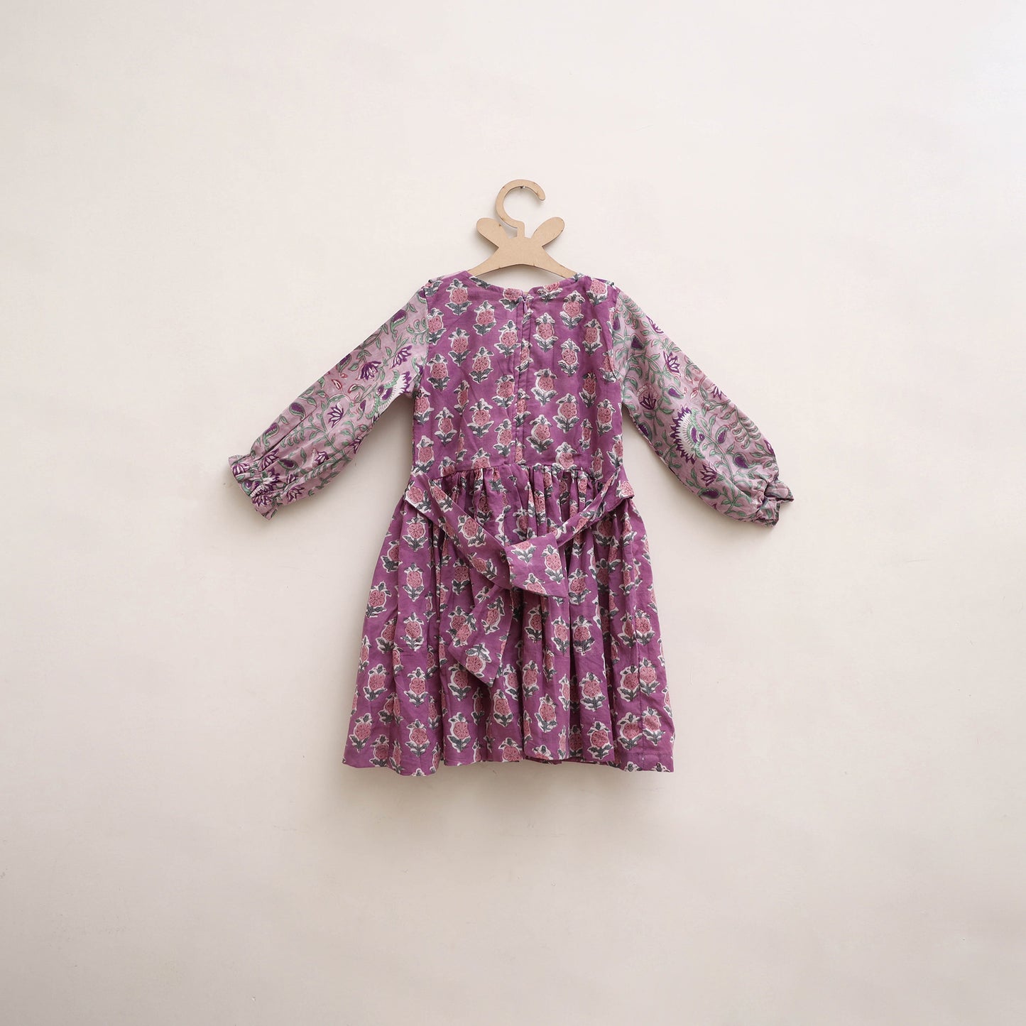 Pure Cotton Girls Frock Dress in Sanganeri Floral Print (3-4 Years) 18