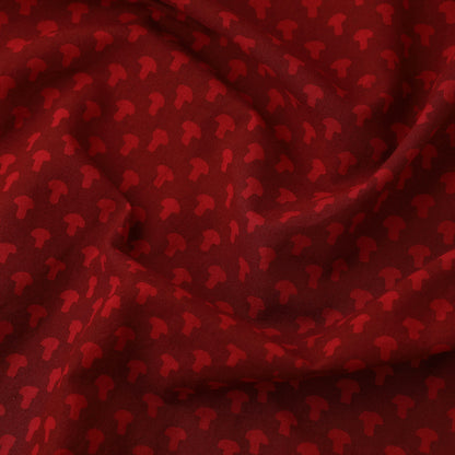 Red - Bagh Hand Block Printed Cotton Fabric