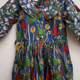 Pure Cotton Girls Frock Dress in Kalamkari Print (3-4 Years) 20