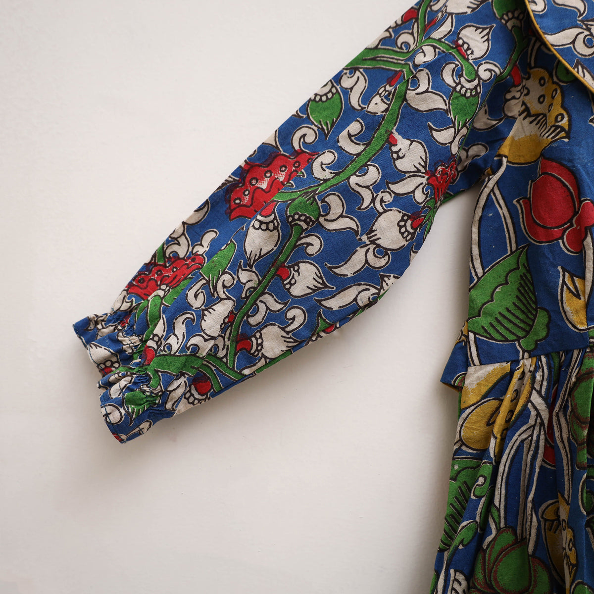 Pure Cotton Girls Frock Dress in Kalamkari Print (3-4 Years) 20